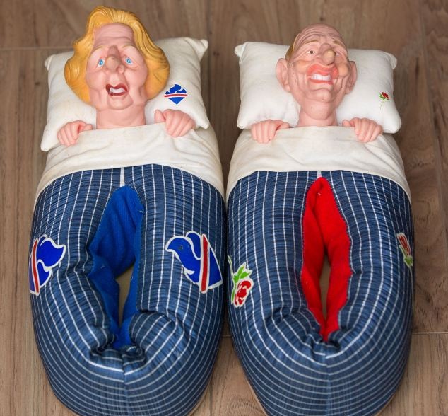 Spitting Image Thatcher/Kinnock slippers